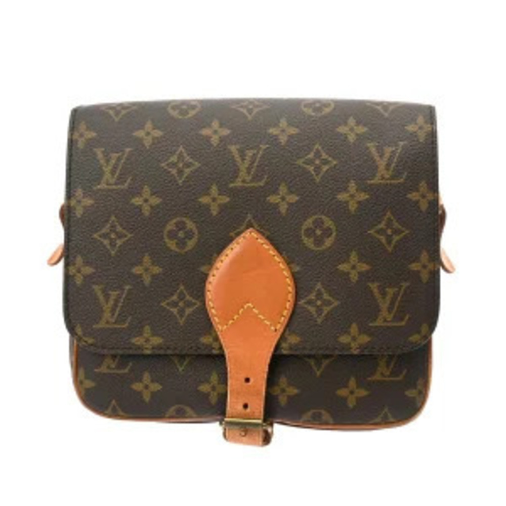 Louis Vuitton Monogram Cartouchiere Marron Canvas Shoulder Bag